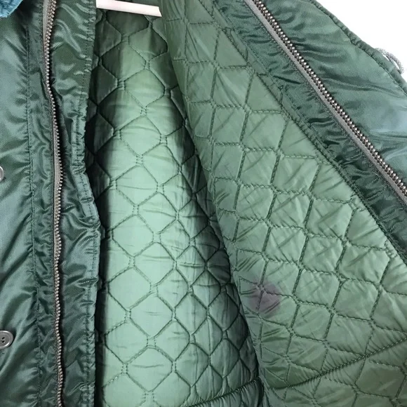 Vintage 1960s Military Field Scovill Corduroy Quilted Lined Jacket